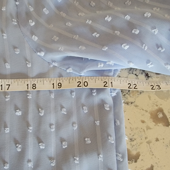 Grace Karin Baby Blue‎ Longsleeve Thin Blouse Large - Picture 10 of 12